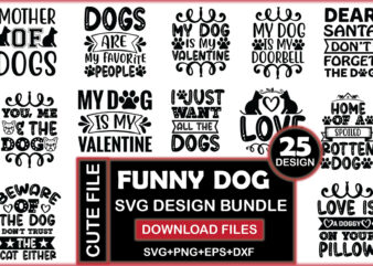 Funny Dog SVG Design Bundle