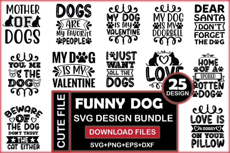 Funny Dog SVG Design Bundle