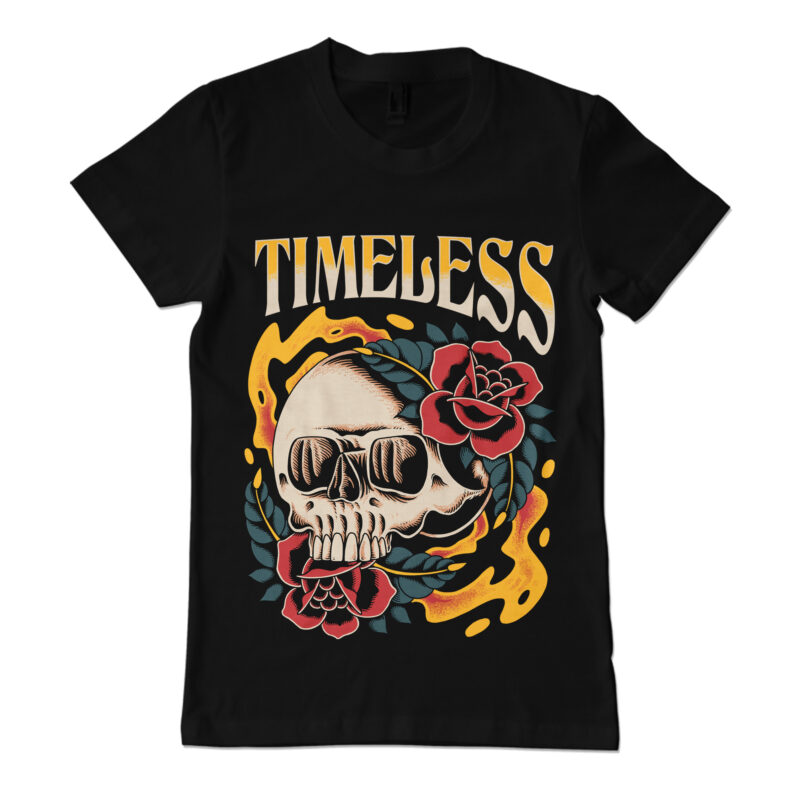 Timeles illustration t-shirt template