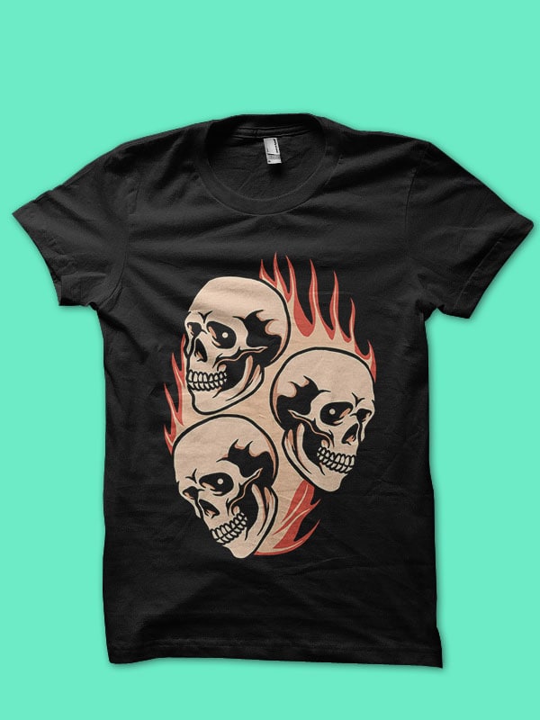 burning skulls