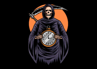 death time t shirt vector illustration