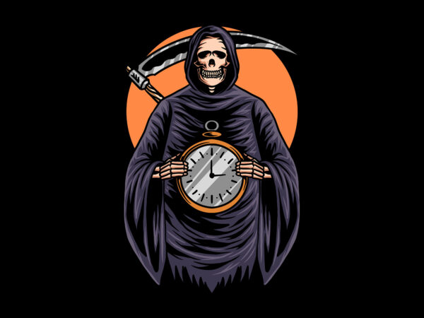 Death time t shirt vector illustration