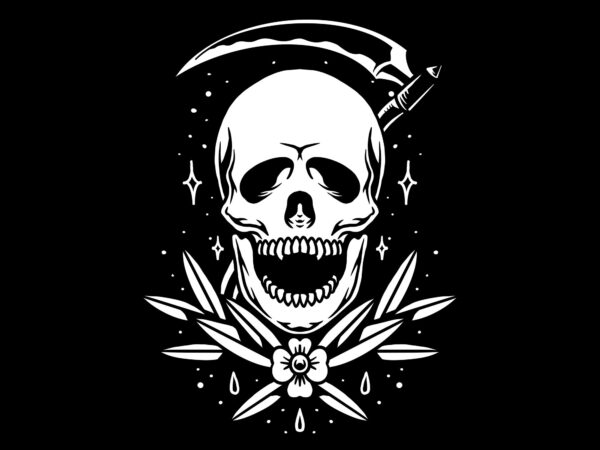 Grim skulls t shirt design template