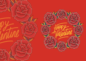 Happy valentine t-shirt template