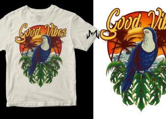 good vibes (summer vibes) t shirt design template