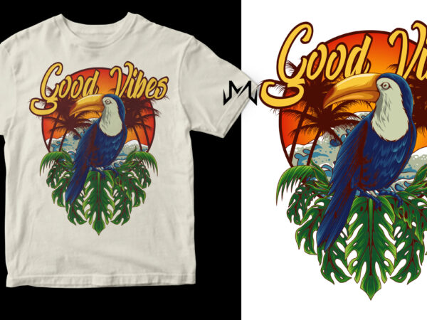 Good vibes (summer vibes) t shirt design template