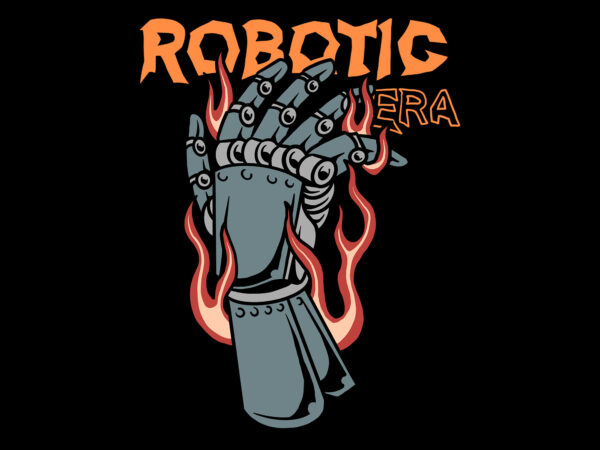Robotic era t shirt design online