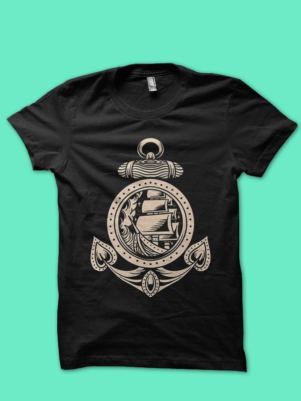 ship and anchor oldschool