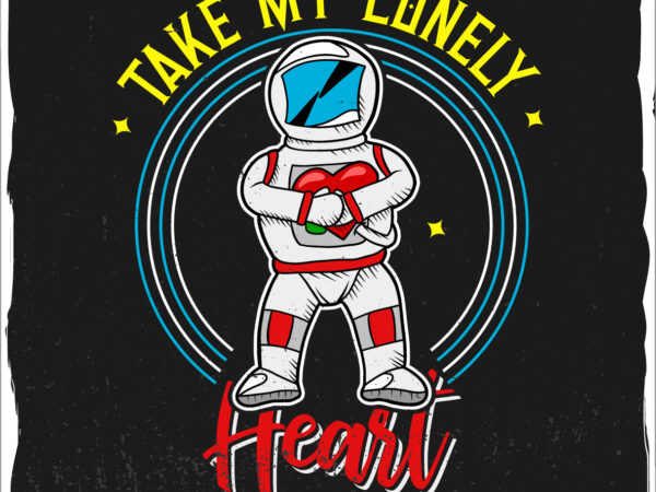 Spaceman, cartoon, t-shirt design