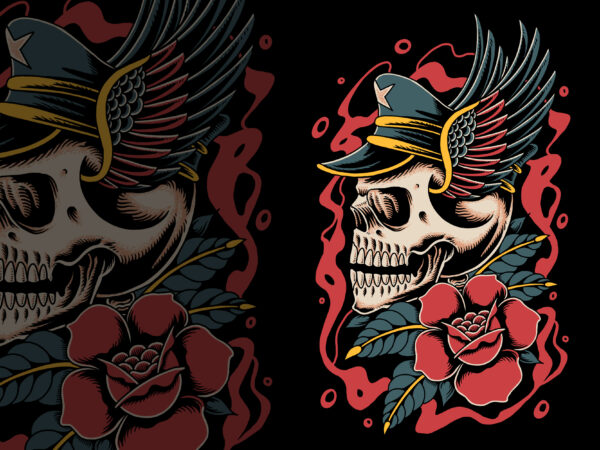 The commander illustration for t-shirt The commander illustration for t-shirt