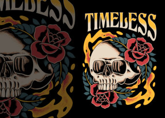 Timeles illustration t-shirt template