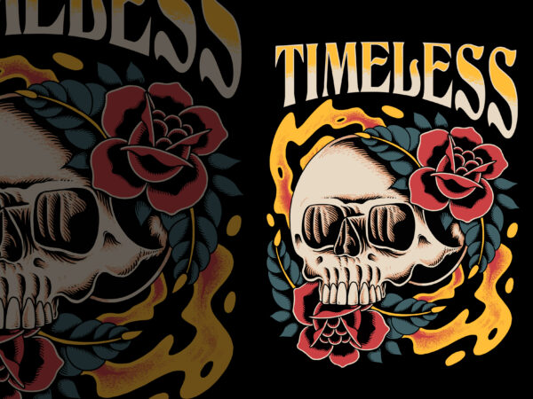 Timeles illustration t-shirt template