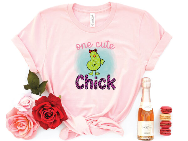 One cute chick sublimation t shirt design online