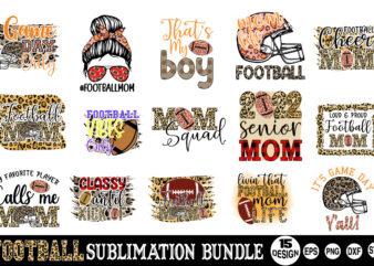 Football Sublimation Bundle t shirt graphic design