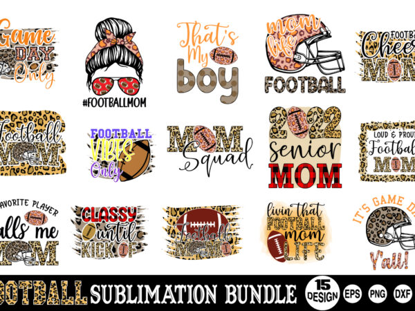 Football sublimation bundle t shirt graphic design
