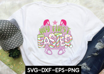 my first easter sublimation t shirt designs for sale