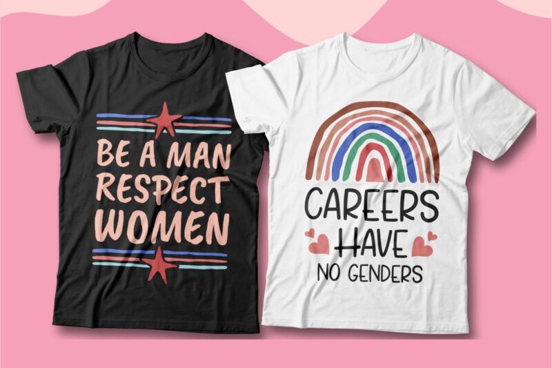 International Women’s Day T-shirt Designs Bundle, Women’s day bundle sublimation, Women’s day vector illustration, Women’s day 8 march graphic design