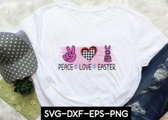 peace love easter sublimation t shirt illustration