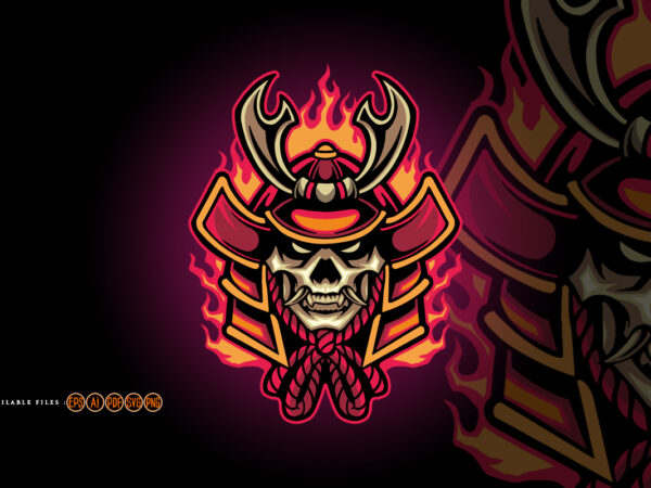 Samurai ronin esports logo mascot designs apparel