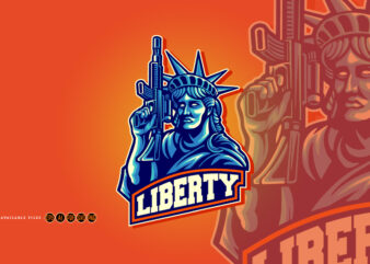 Liberty esport logo mascot gaming