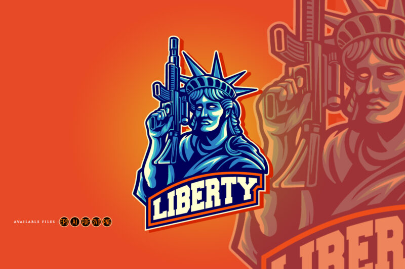 Liberty esport logo mascot gaming