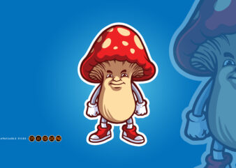 Mushrooms esport logo mascot gaming t shirt designs for sale