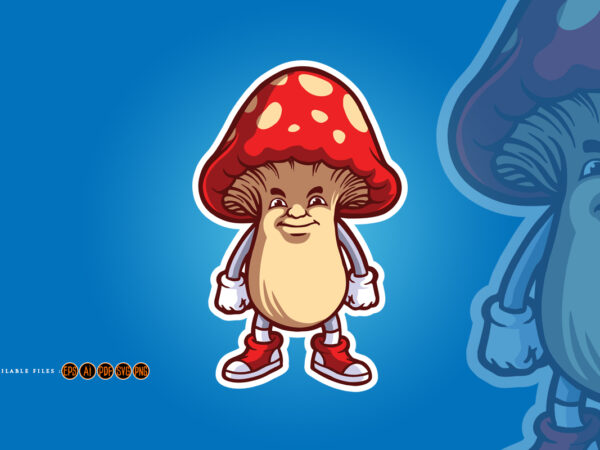 Mushrooms esport logo mascot gaming t shirt designs for sale