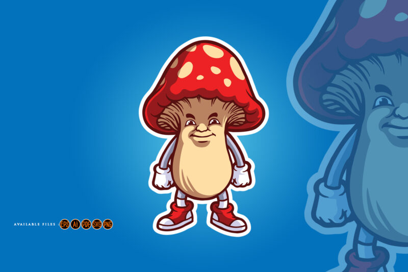 Mushrooms esport logo mascot gaming