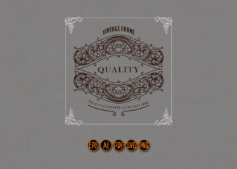Vintage frame badge flourish ornaments