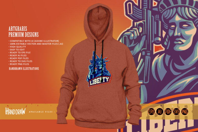 Liberty esport logo mascot gaming