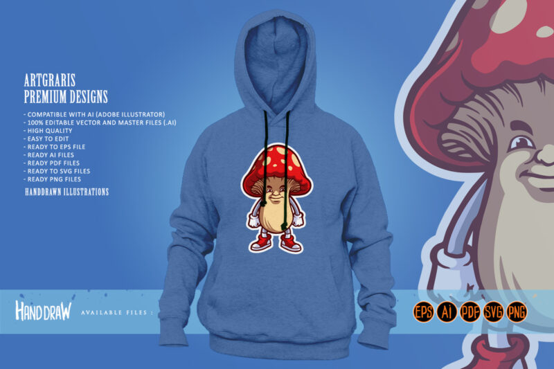 Mushrooms esport logo mascot gaming