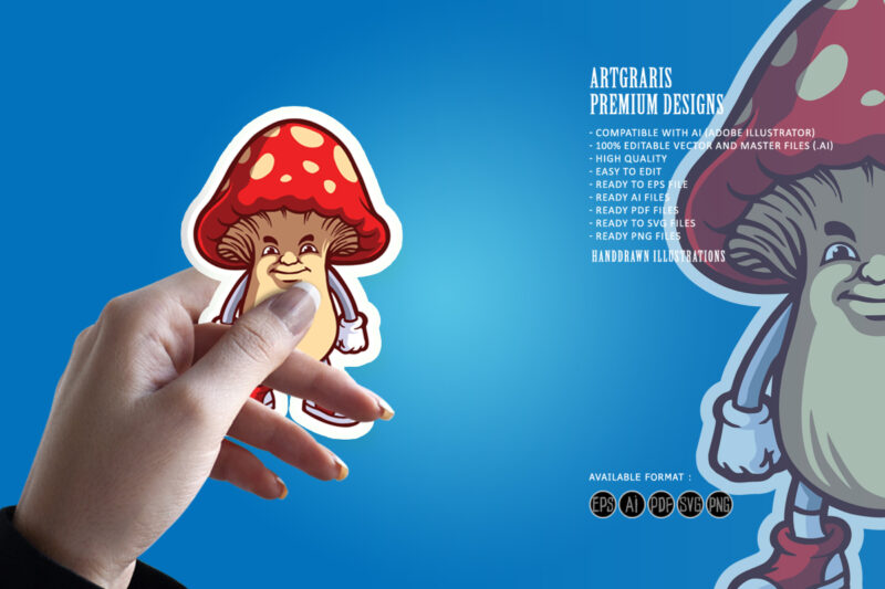 Mushrooms esport logo mascot gaming