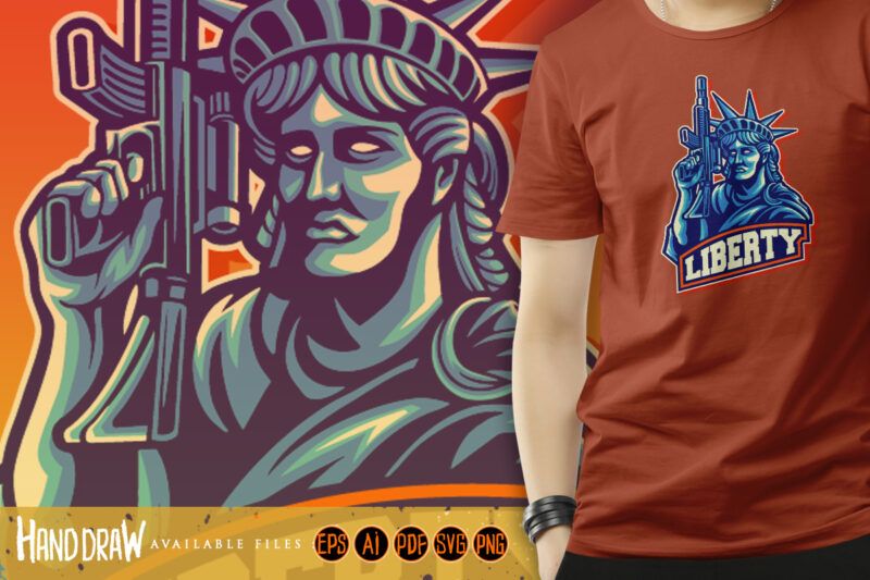 Liberty esport logo mascot gaming