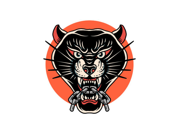 Fierce panther t shirt graphic design
