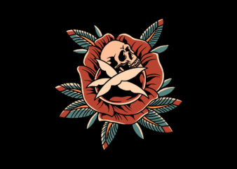 skull of rose