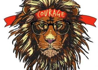 Courage vector t-shirt design for commercial use