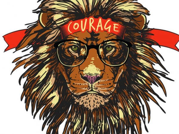 Courage vector t-shirt design for commercial use Courage vector t-shirt design for commercial use