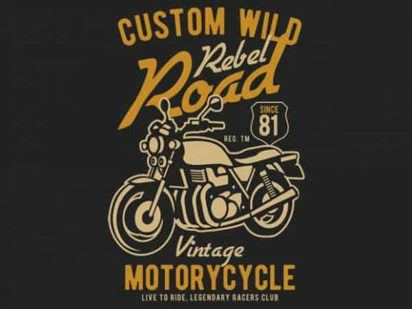 Custom wild vector t-shirt design