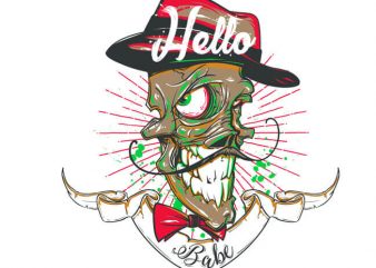 Hello babe! print ready shirt design