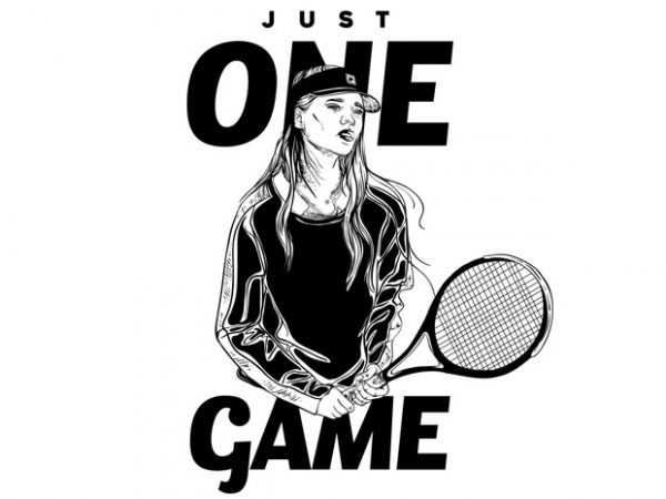 Just one game print ready shirt design