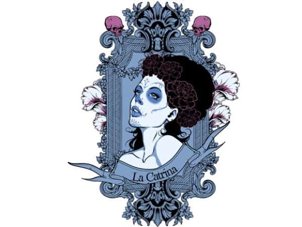 La catrina tshirt design for sale