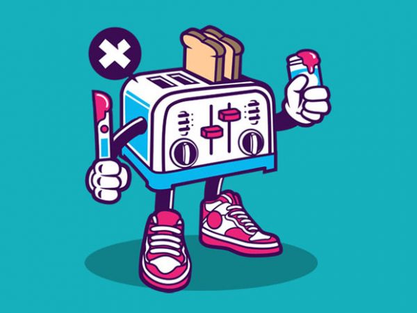 Toaster graphic t-shirt design