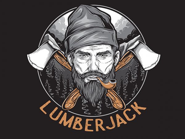 Lumberjack vector t-shirt design