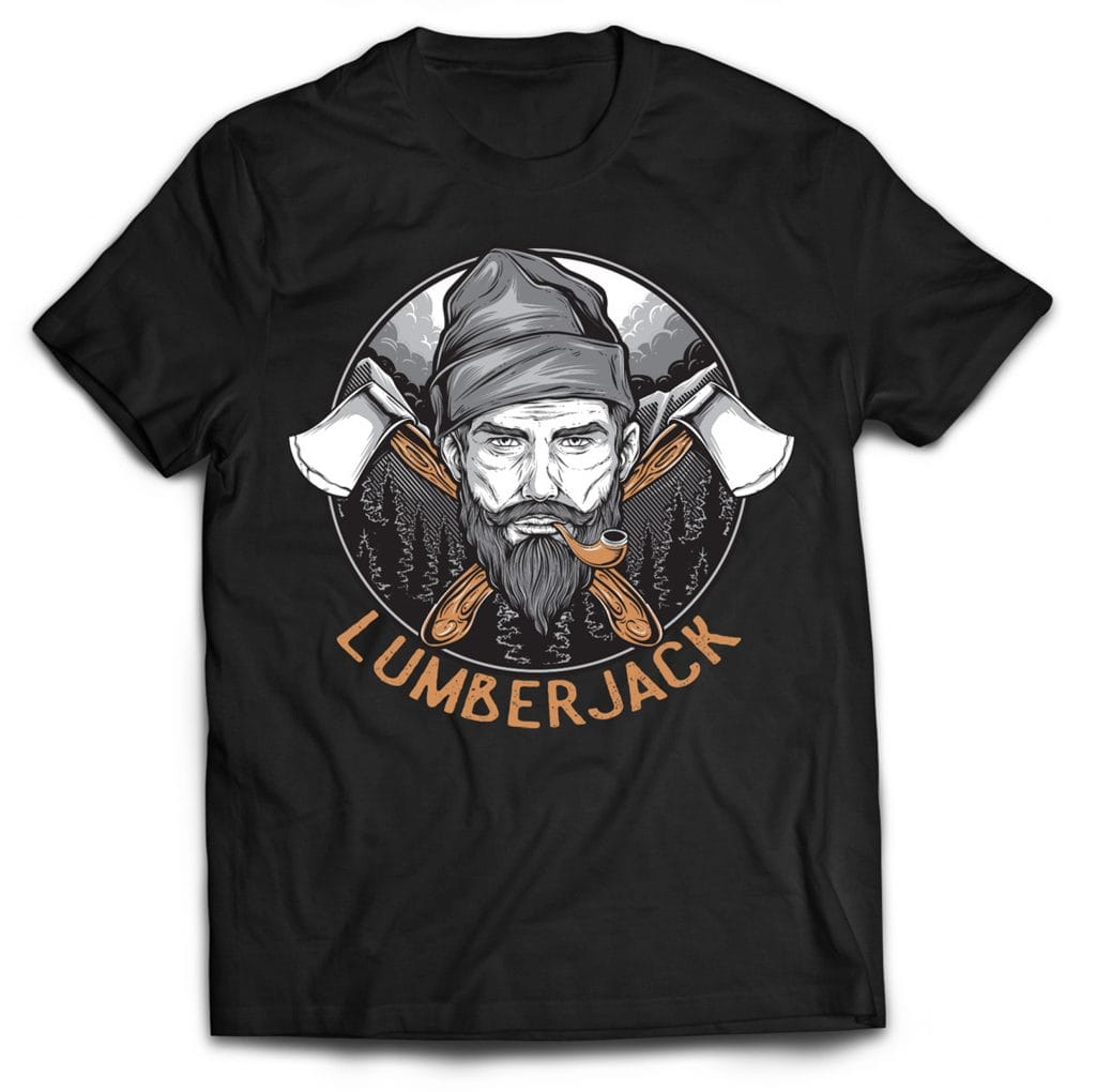 LUMBERJACK t shirt designs for print on demand