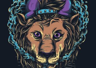 Naugthy Lion vector t shirt design artwork