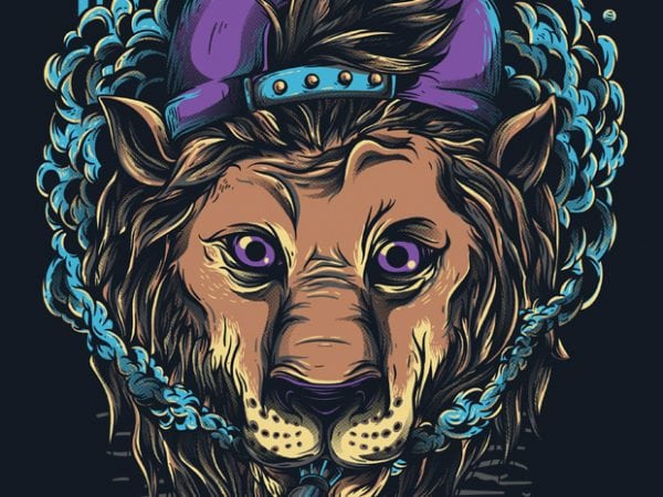 Naugthy lion vector t shirt design artwork