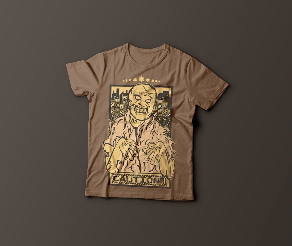Caution Zombies vector shirt designs