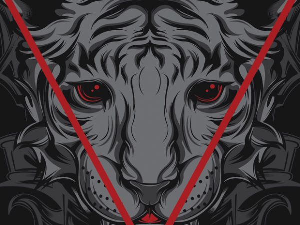 Resurgence tiger tshirt design vector