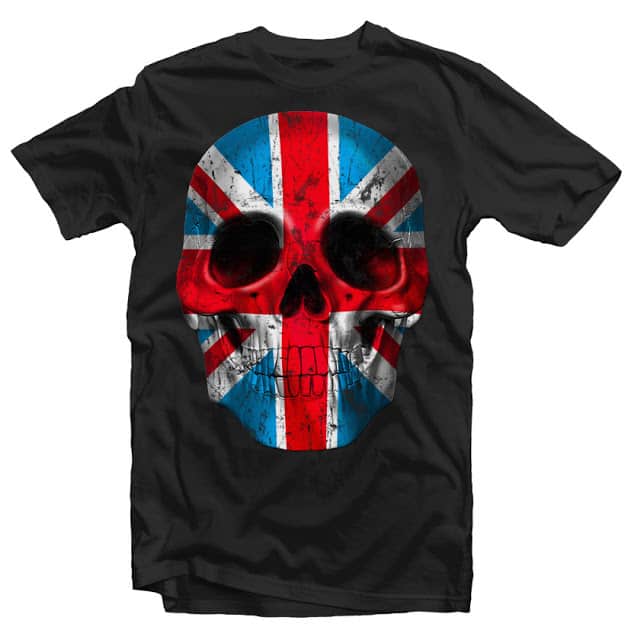 Skull London t shirt design png