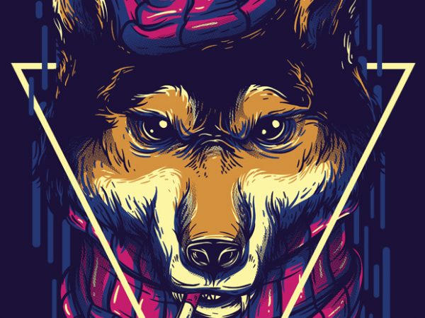 The wolves print ready shirt design